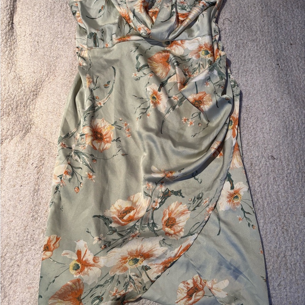 Floral Green Slip Dress Size XXL